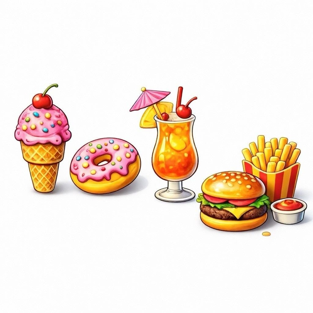 Vacation Calories Don't Count Cruise Door Magnet Funny Food Drink Decor - Picture 2 of 2